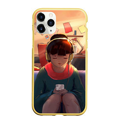 Чехол iPhone 11 Pro матовый Дома, цвет: 3D-желтый