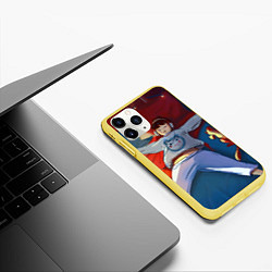 Чехол iPhone 11 Pro матовый КАНИКУЛЫ, цвет: 3D-желтый — фото 2