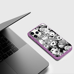 Чехол iPhone 11 Pro матовый СЕНПАЙ SENPAI, цвет: 3D-фиолетовый — фото 2