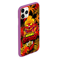 Чехол iPhone 11 Pro матовый BRAWL STARS EVIL GENE ДЖИН, цвет: 3D-фиолетовый — фото 2