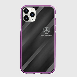 Чехол iPhone 11 Pro матовый MERCEDES, цвет: 3D-фиолетовый