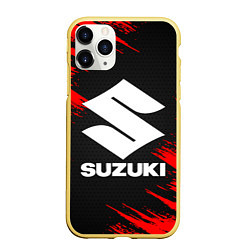 Чехол iPhone 11 Pro матовый SUZUKI, цвет: 3D-желтый