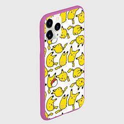 Чехол iPhone 11 Pro матовый Пикачу, цвет: 3D-фиолетовый — фото 2