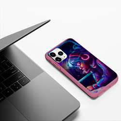 Чехол iPhone 11 Pro матовый ДОМА, цвет: 3D-малиновый — фото 2