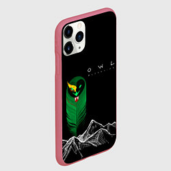 Чехол iPhone 11 Pro матовый Owl blacklist, цвет: 3D-малиновый — фото 2