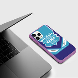 Чехол iPhone 11 Pro матовый Паша - банка сгущенки, цвет: 3D-фиолетовый — фото 2