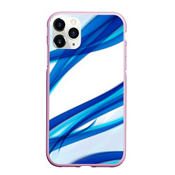 Чехол iPhone 11 Pro матовый STRIPES BLUE, цвет: 3D-розовый