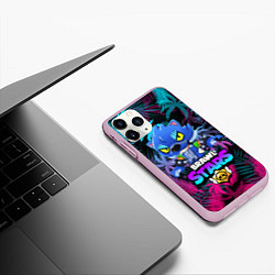 Чехол iPhone 11 Pro матовый BRAWL STARS LEON ОБОРОТЕНЬ, цвет: 3D-розовый — фото 2