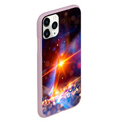 Чехол iPhone 11 Pro матовый Geometry light, цвет: 3D-розовый — фото 2