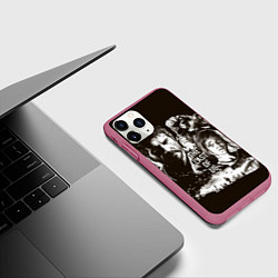 Чехол iPhone 11 Pro матовый THE LAST OF US, цвет: 3D-малиновый — фото 2