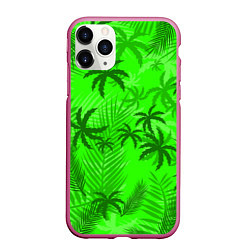 Чехол iPhone 11 Pro матовый ПАЛЬМЫ ЛЕТО TROPICAL