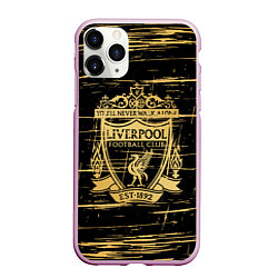 Чехол iPhone 11 Pro матовый LIVERPOOL, цвет: 3D-розовый