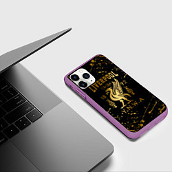 Чехол iPhone 11 Pro матовый LIVERPOOL ЛИВЕРПУЛЬ, цвет: 3D-фиолетовый — фото 2