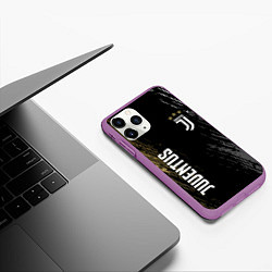 Чехол iPhone 11 Pro матовый JUVENTUS, цвет: 3D-фиолетовый — фото 2