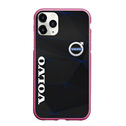 Чехол iPhone 11 Pro матовый VOLVO, цвет: 3D-малиновый