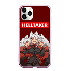 Чехол iPhone 11 Pro матовый HELLTAKER, цвет: 3D-розовый