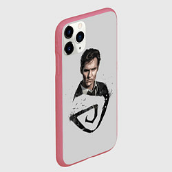 Чехол iPhone 11 Pro матовый Настоящий детектив, цвет: 3D-малиновый — фото 2