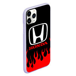 Чехол iPhone 11 Pro матовый HONDA, цвет: 3D-светло-сиреневый — фото 2