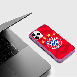 Чехол iPhone 11 Pro матовый BAYERN MUNCHEN, цвет: 3D-фиолетовый — фото 2
