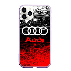 Чехол iPhone 11 Pro матовый AUDI, цвет: 3D-светло-сиреневый