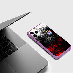Чехол iPhone 11 Pro матовый BAYERN MUNCHEN, цвет: 3D-фиолетовый — фото 2