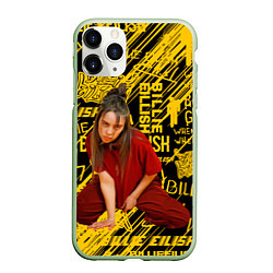 Чехол iPhone 11 Pro матовый Billie Eilish, цвет: 3D-салатовый