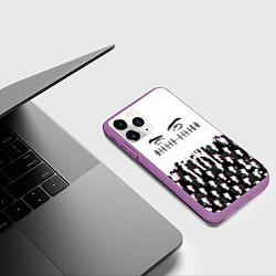 Чехол iPhone 11 Pro матовый BILLIE EILISH GLITCH, цвет: 3D-фиолетовый — фото 2
