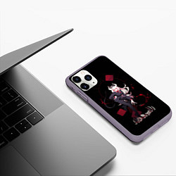 Чехол iPhone 11 Pro матовый HELLTAKER, цвет: 3D-серый — фото 2