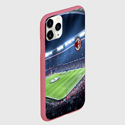 Чехол iPhone 11 Pro матовый FC MILAN, цвет: 3D-малиновый — фото 2