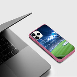 Чехол iPhone 11 Pro матовый FC NAPOLI, цвет: 3D-малиновый — фото 2