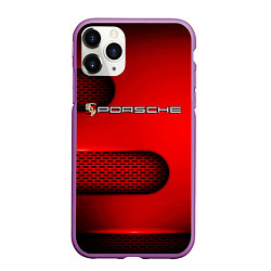 Чехол iPhone 11 Pro матовый PORSCHE, цвет: 3D-фиолетовый