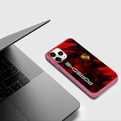 Чехол iPhone 11 Pro матовый PORSCHE, цвет: 3D-малиновый — фото 2