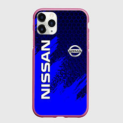 Чехол iPhone 11 Pro матовый NISSAN, цвет: 3D-малиновый