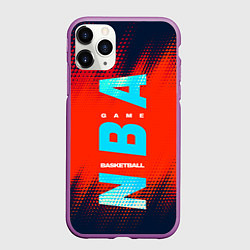 Чехол iPhone 11 Pro матовый NBA, цвет: 3D-фиолетовый