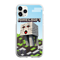 Чехол iPhone 11 Pro матовый Minecraft, цвет: 3D-белый