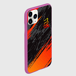 Чехол iPhone 11 Pro матовый Форма для мотокросса FOX, цвет: 3D-фиолетовый — фото 2