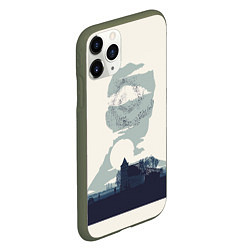 Чехол iPhone 11 Pro матовый Настоящий детектив, цвет: 3D-темно-зеленый — фото 2