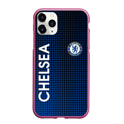 Чехол iPhone 11 Pro матовый CHELSEA, цвет: 3D-малиновый