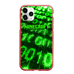 Чехол iPhone 11 Pro матовый MINECRAFT, цвет: 3D-красный