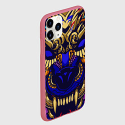 Чехол iPhone 11 Pro матовый Король волков, цвет: 3D-малиновый — фото 2