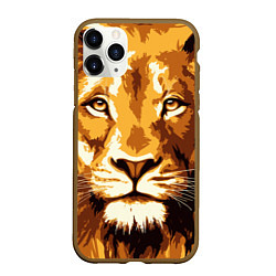 Чехол iPhone 11 Pro матовый Взгляд льва