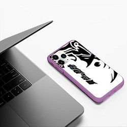 Чехол iPhone 11 Pro матовый JoJo Bizarre Adventure, цвет: 3D-фиолетовый — фото 2