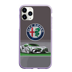 Чехол iPhone 11 Pro матовый Alfa Romeo motorsport