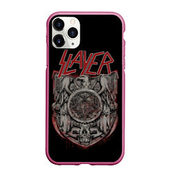 Чехол iPhone 11 Pro матовый Slayer, цвет: 3D-малиновый