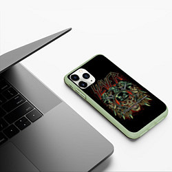 Чехол iPhone 11 Pro матовый Slayer, цвет: 3D-салатовый — фото 2