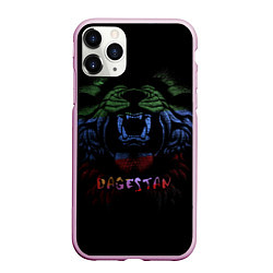 Чехол iPhone 11 Pro матовый Лев Дагестан, цвет: 3D-розовый
