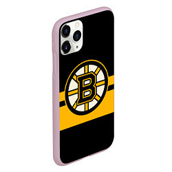 Чехол iPhone 11 Pro матовый BOSTON BRUINS NHL, цвет: 3D-розовый — фото 2