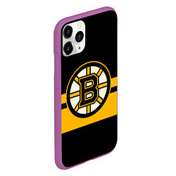 Чехол iPhone 11 Pro матовый BOSTON BRUINS NHL, цвет: 3D-фиолетовый — фото 2