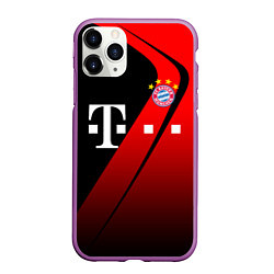 Чехол iPhone 11 Pro матовый FC Bayern Munchen Форма, цвет: 3D-фиолетовый