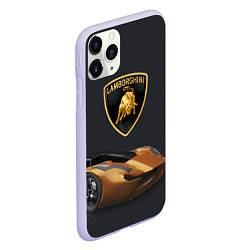 Чехол iPhone 11 Pro матовый Lamborghini- motorsport, цвет: 3D-светло-сиреневый — фото 2
